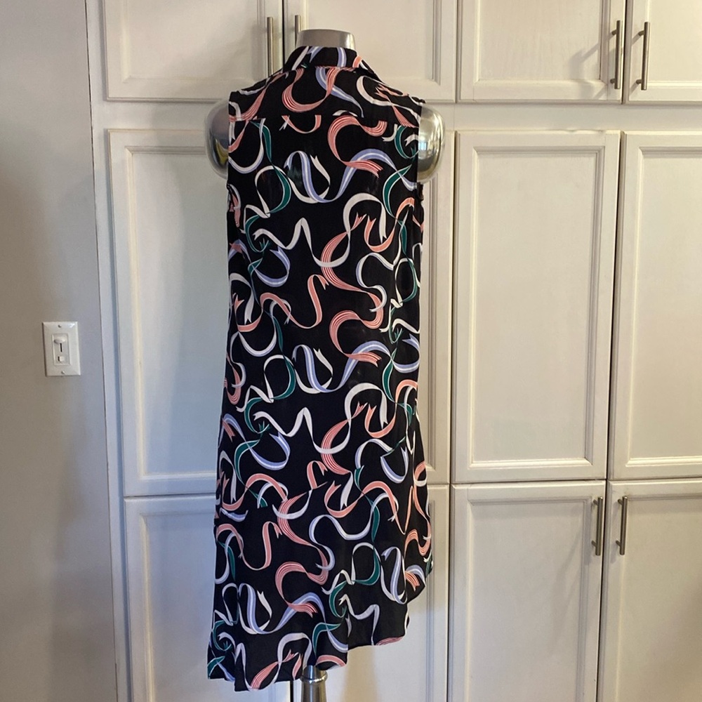 Equipment - 100% Silk Asymmetrical Dress Ptp 18” L 35” & 42.5” - Picture 3 of 11